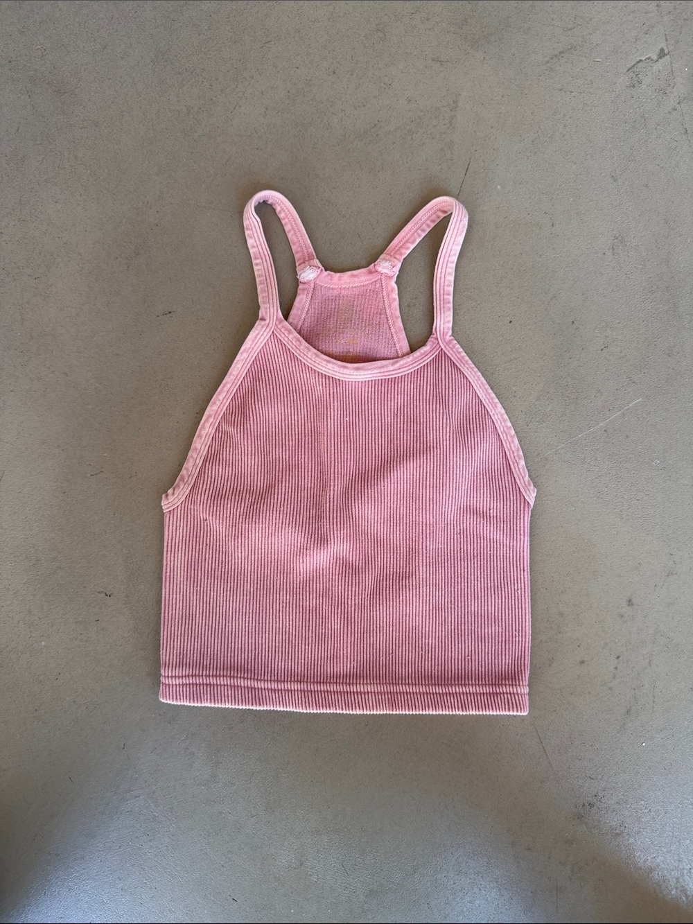FP Movement by Free People Pink Ribbed Crop Tank